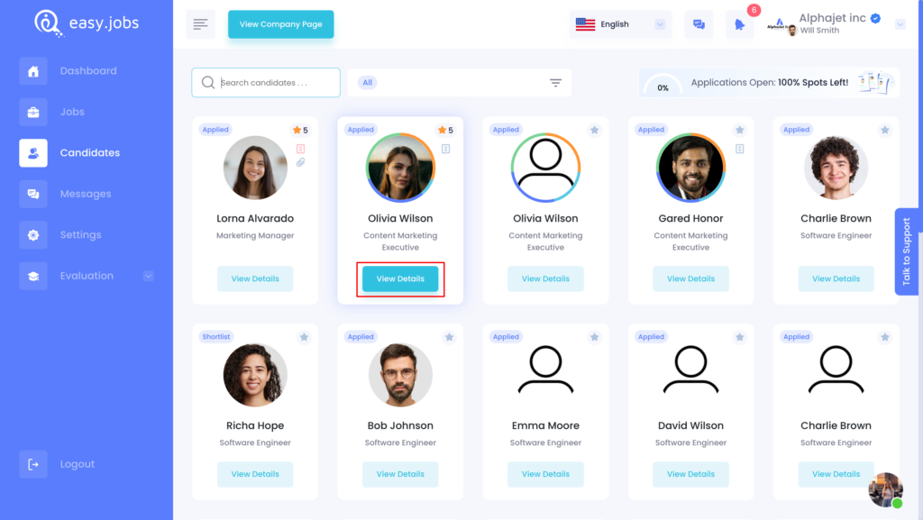 How To View Candidate List & Details in easy.jobs? 2 How To View Candidate List & Details in easy.jobs?