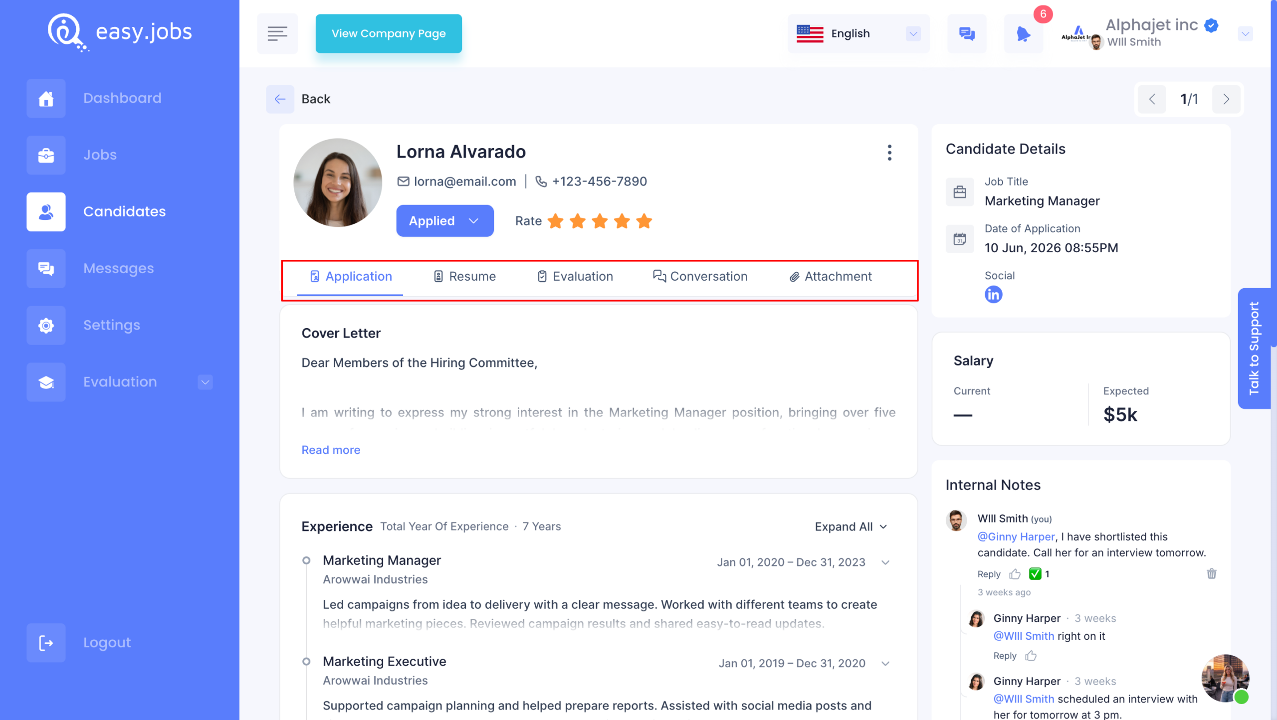 How To View Candidate List & Details in easy.jobs? 3 Candidate List