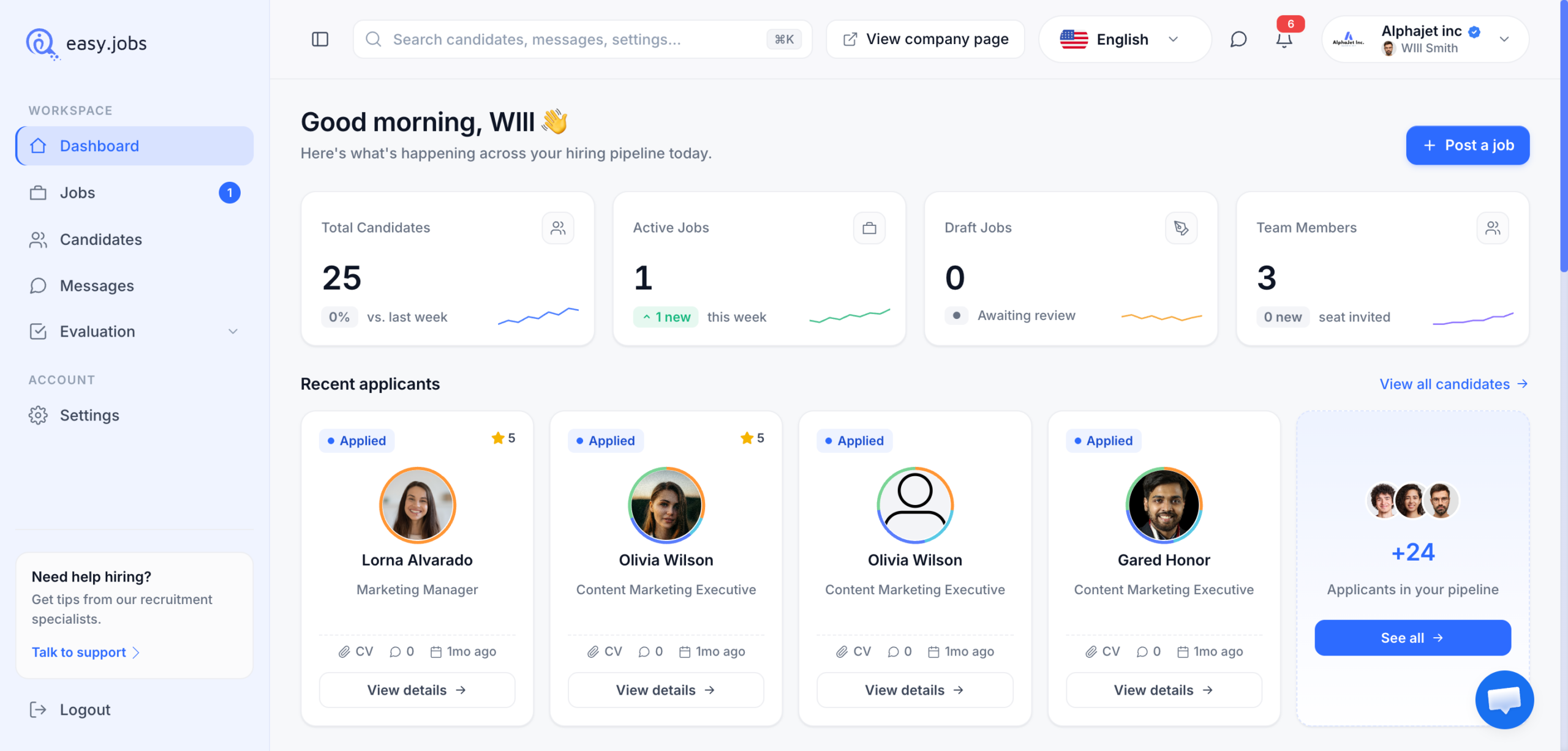 How to Create A New Job Post in easy.jobs? 1 New Job Post