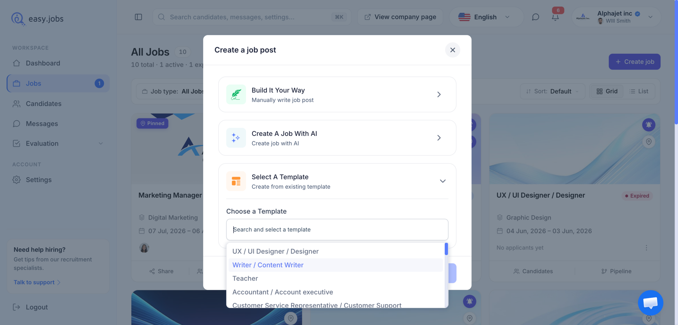 How to Create A New Job Post in easy.jobs? 4 New Job Post