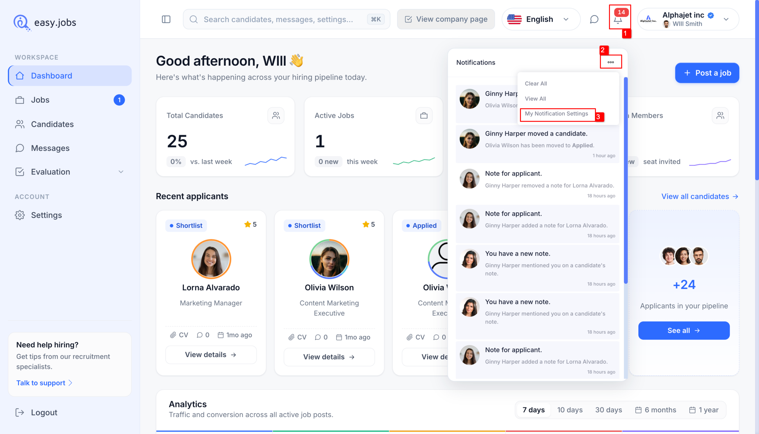 Bagaimana Cara Mengelola Visibilitas Tim di easy.jobs? 3 Customize Notification Alert
