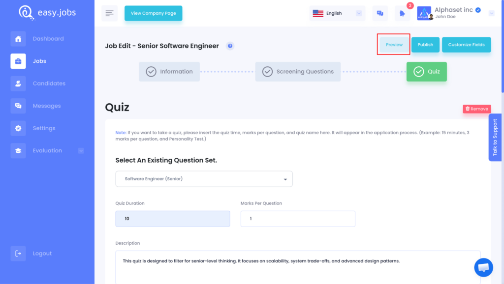 How to Preview Job Post in easy.jobs? 4 preview job post