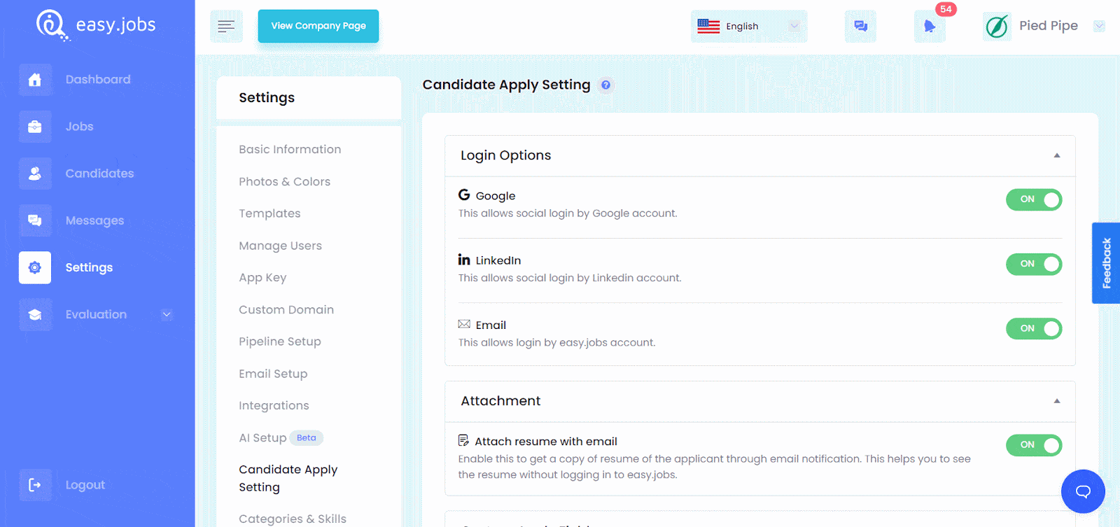 Candidate Apply Settings 3