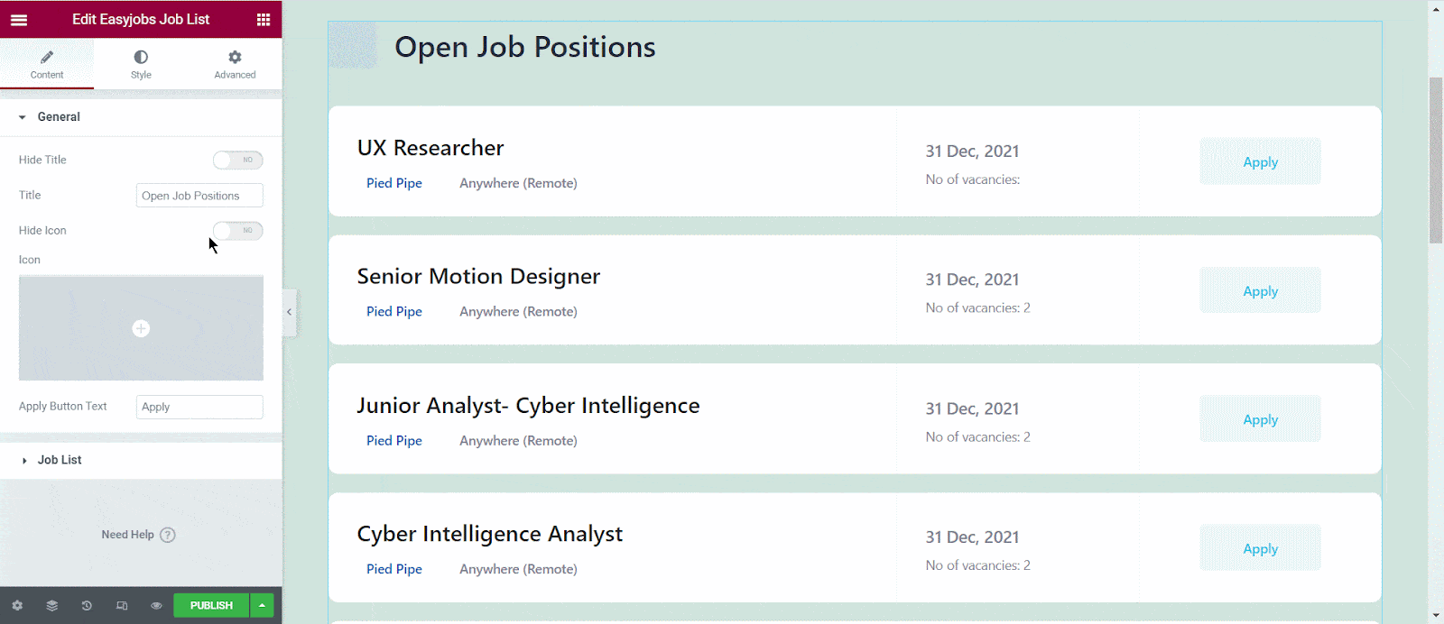 How To Design Job Board Or Job Posting Page Using Elementor With Easy.Jobs?