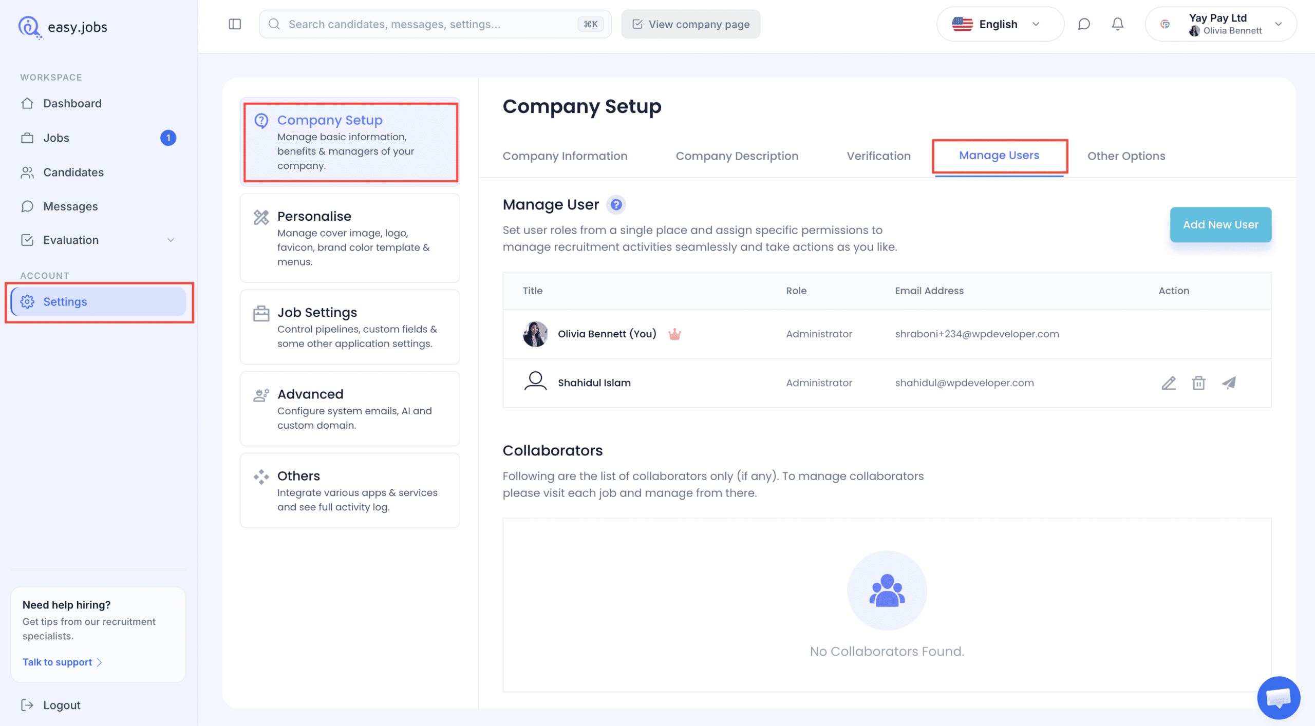 How To Configure Advanced easy.jobs User Role Permission? 1 User Role Permission