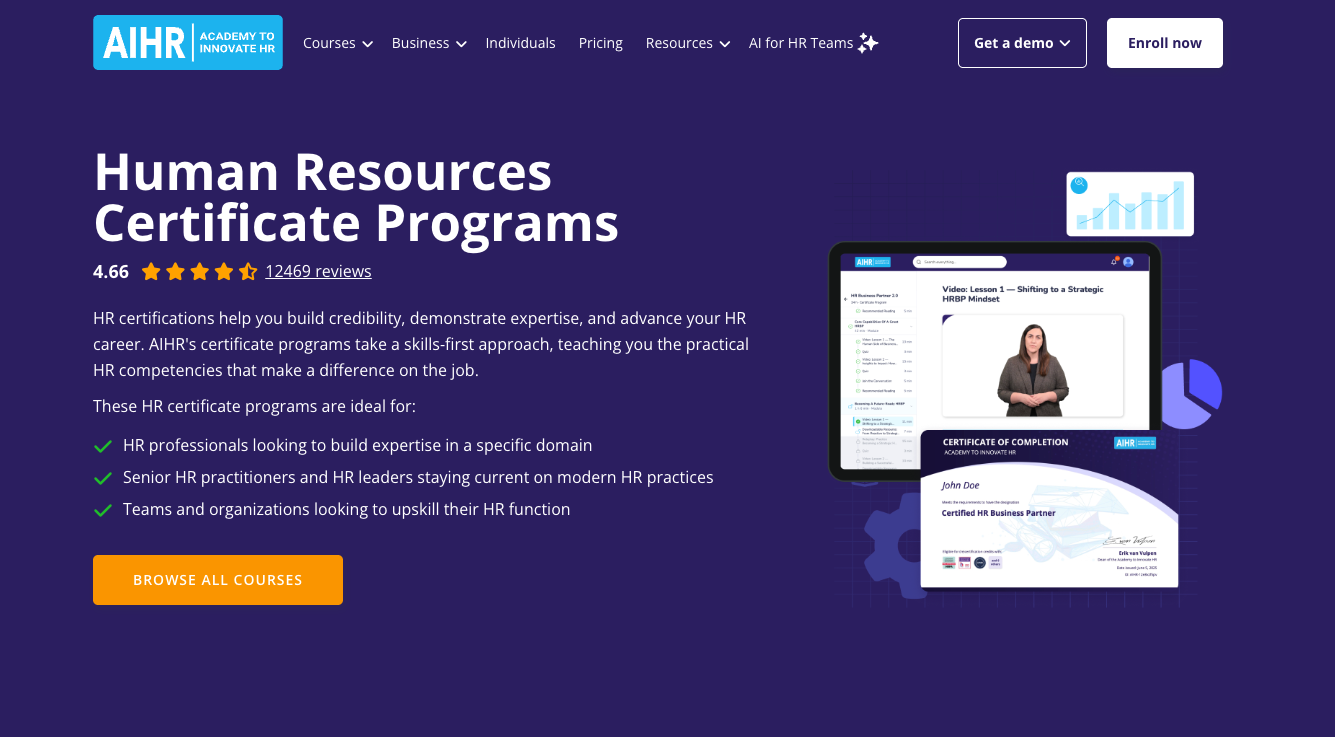 [Paid Certificates] AIHR – Online HR Certificate Programs