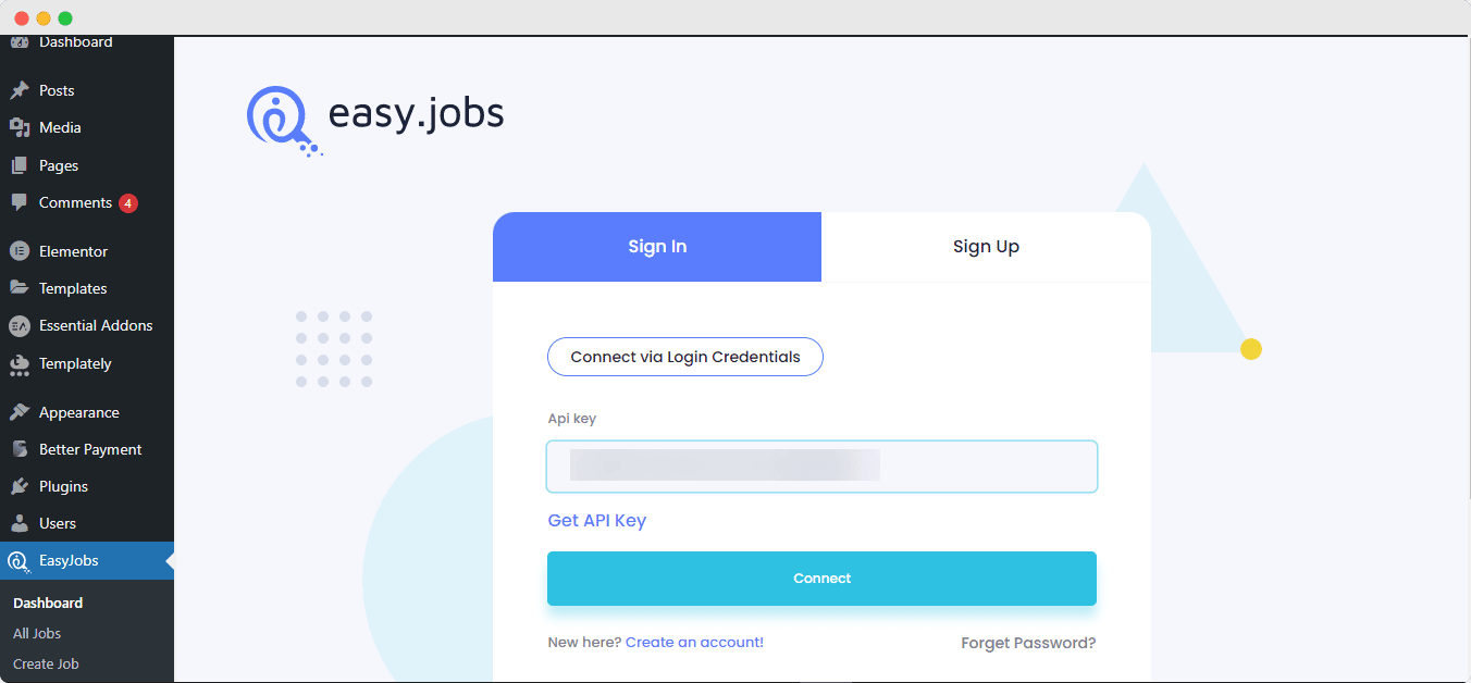 连接wordpress，easy.jobs