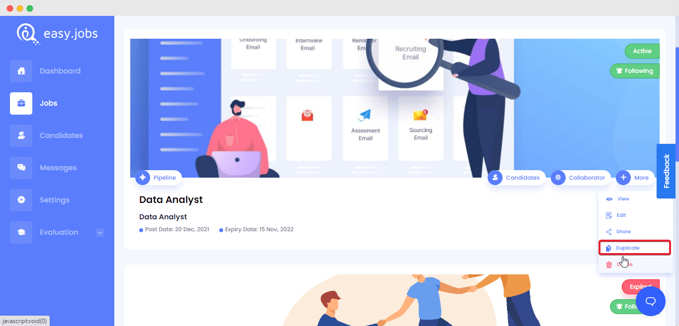 Duplicate Job Post