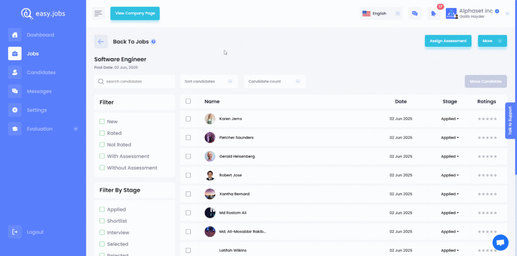 How to Move Candidates to Another Job in easy.jobs?