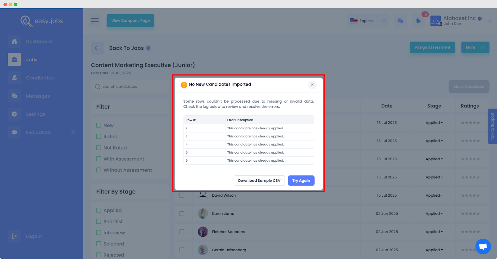 How to Import Candidates