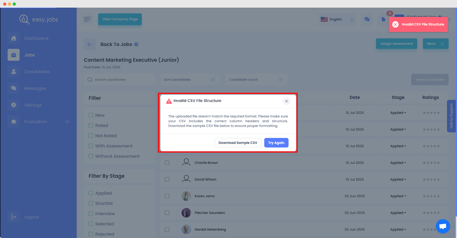 How to Import Candidates