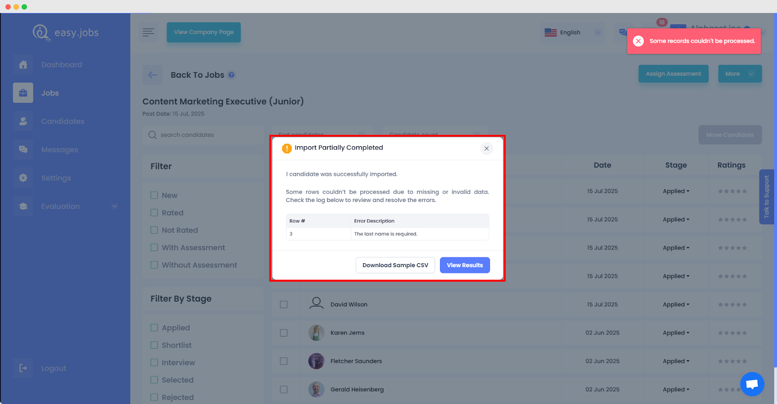 How to Import Candidates