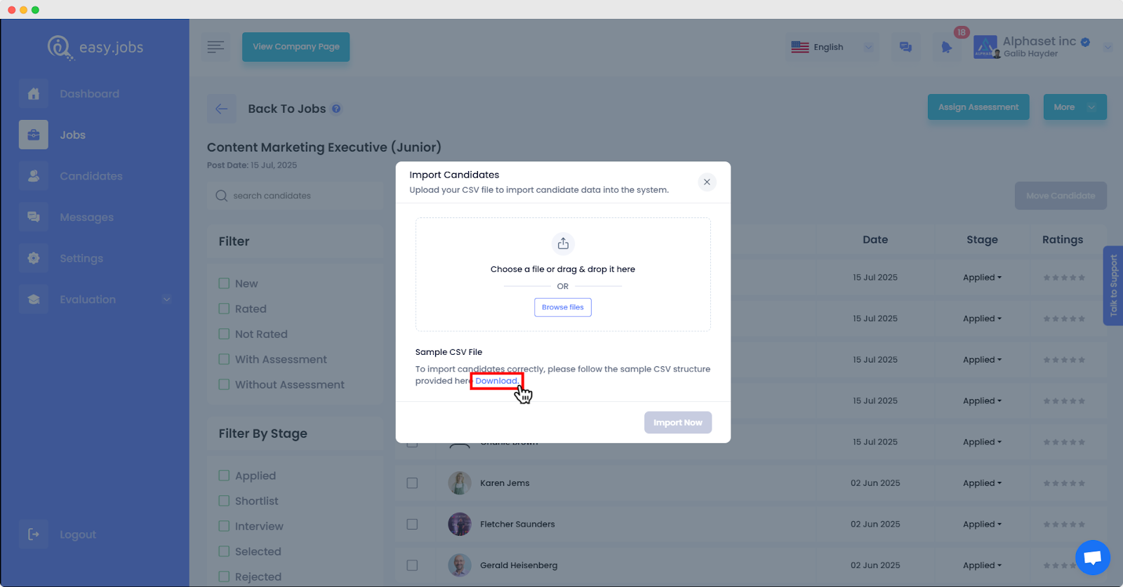 How to Import Candidates