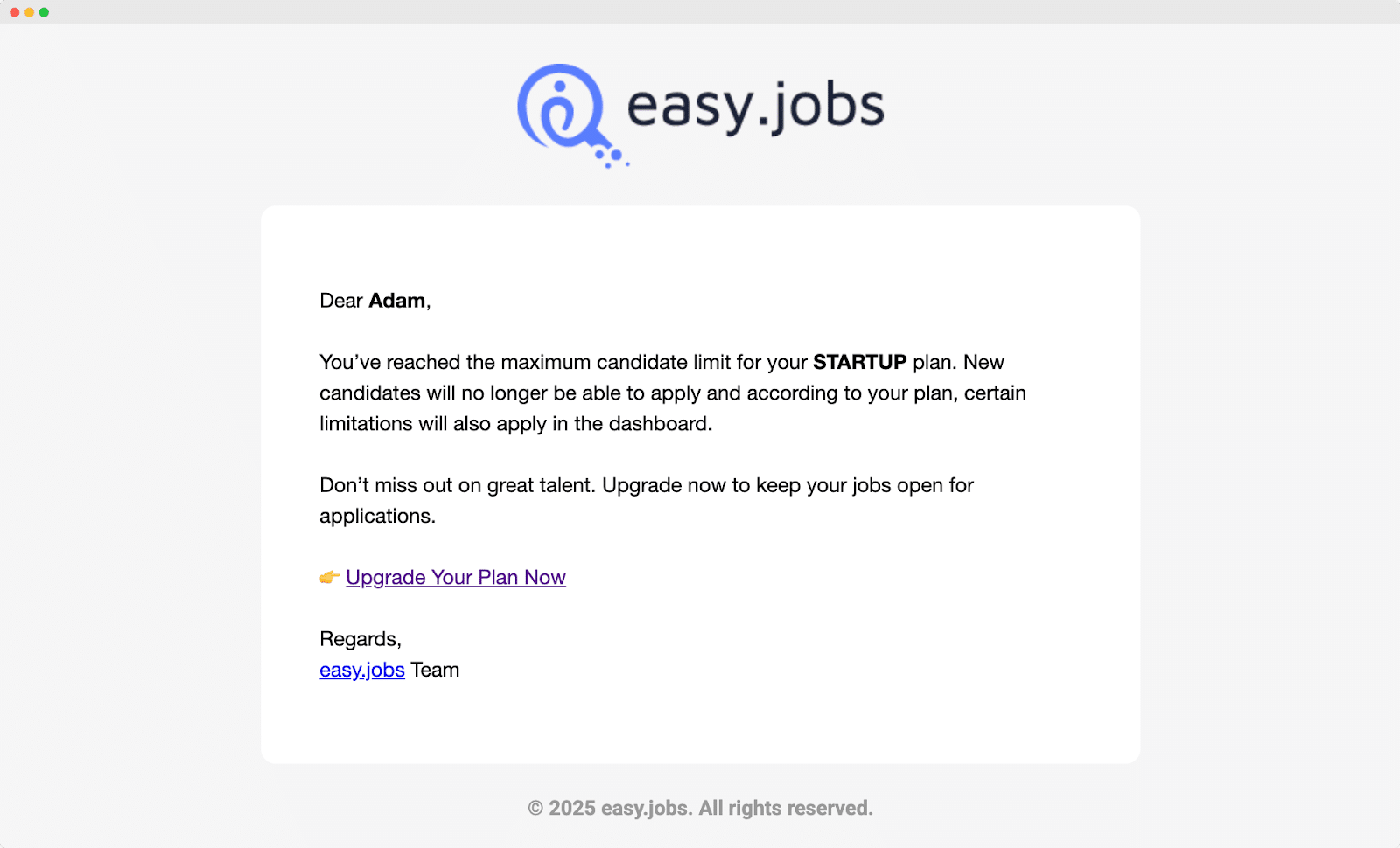 Manage Candidate Limit