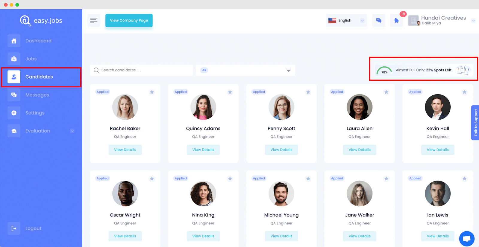 Manage Candidate Limit